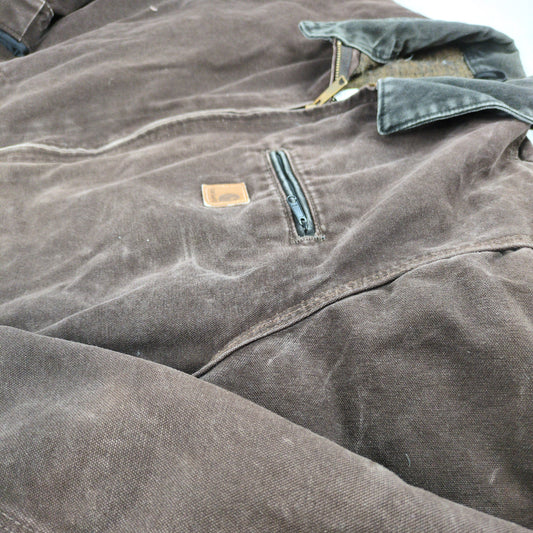 Carhartt Lined Work Jacket Men XLT Brown