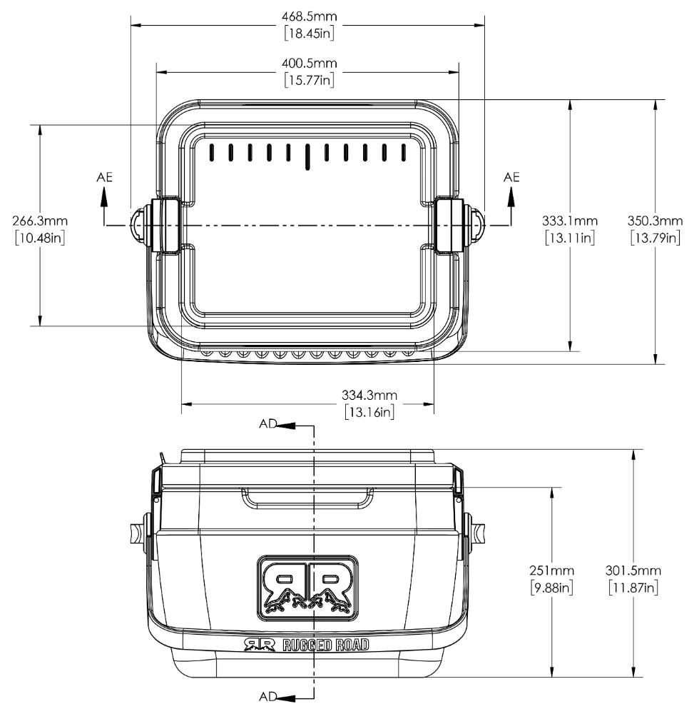 Rugged Road - Rugged Road 25 Cooler - Gunmetal Gray