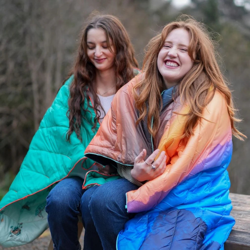 Rumpl - Original Puffy Blanket - Aqua Outer Banks