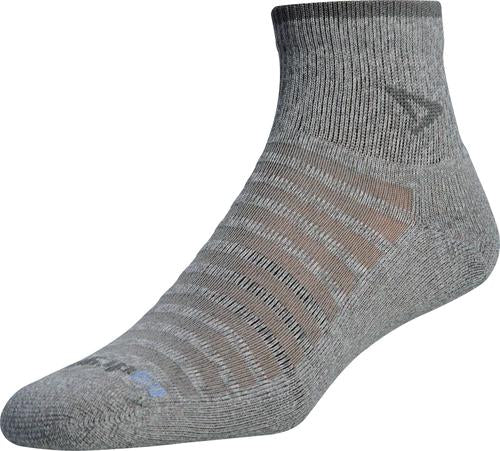 Drymax - Running-Lite Mesh 1/4 Crew Sock - Gray Heathered