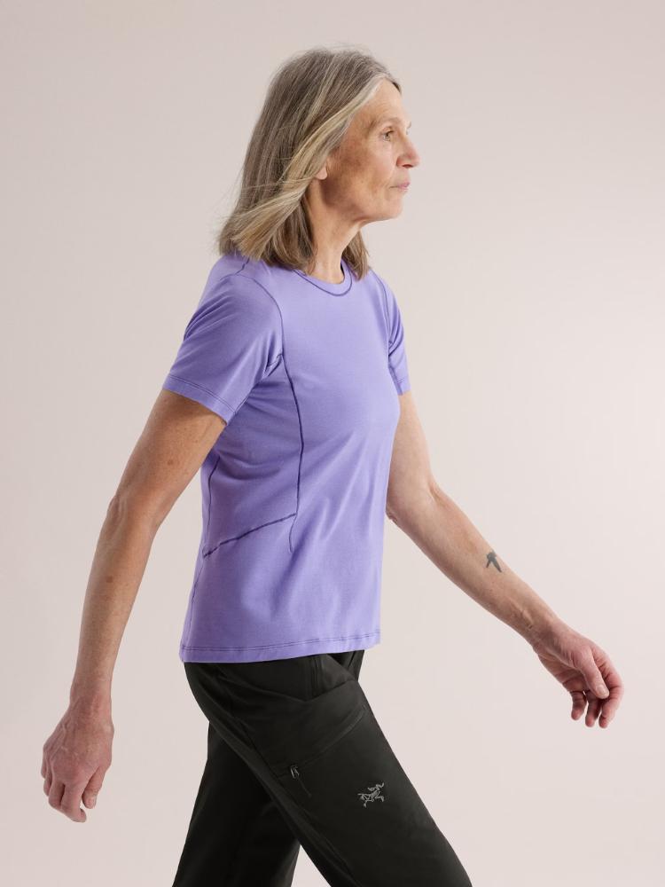 Arc'teryx - Lana Merino Wool Crew Short Sleeve Shirt - Women's - Moonstone
