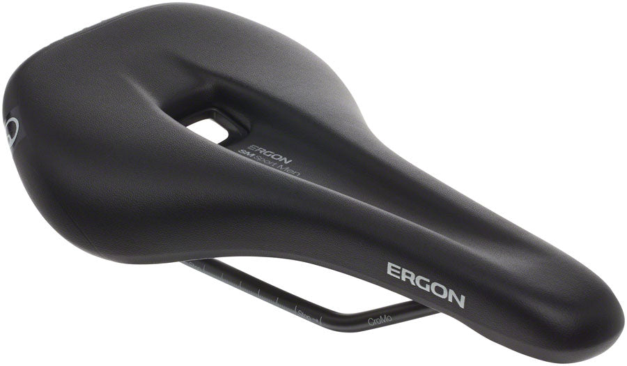 Ergon - SM Sport Saddle - Chromoly, Black, Men's, Medium/Large - Black