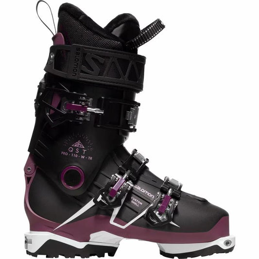 Salomon - QST Pro 110 TR Womens Boots - 22.5 - Black Burgundy White