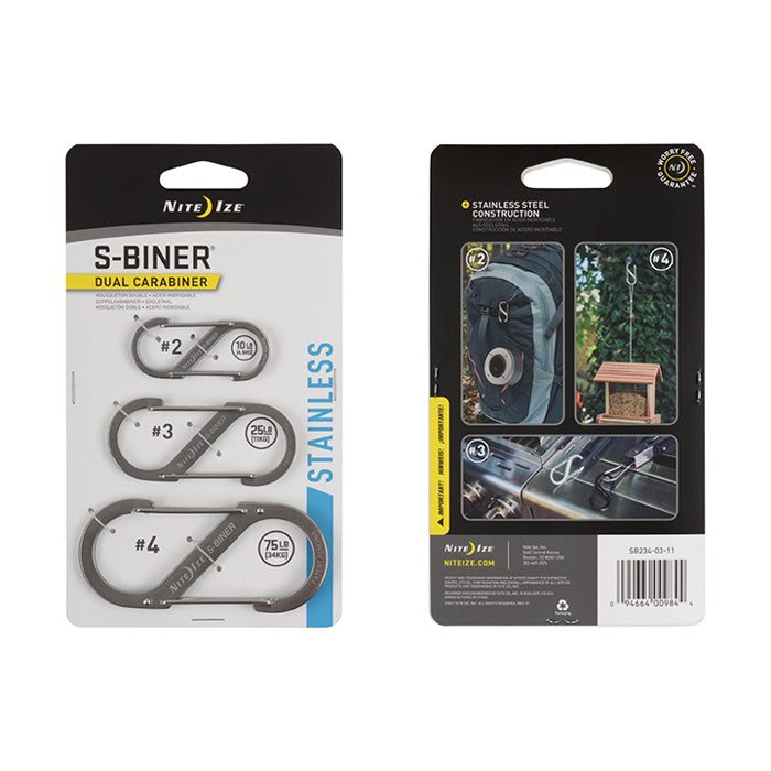 Nite Ize - S Biner Stainless Steel 3 Pack - Stainless