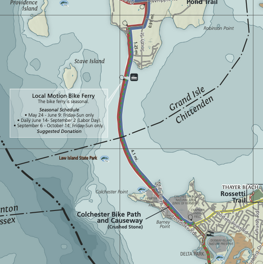 Green Goat Maps - Burlington, Vermont Outdoor Adventure Map
