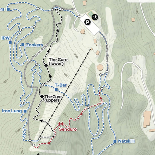 Green Goat Maps - BETA Mountain Bike Map (Lake Placid Area)