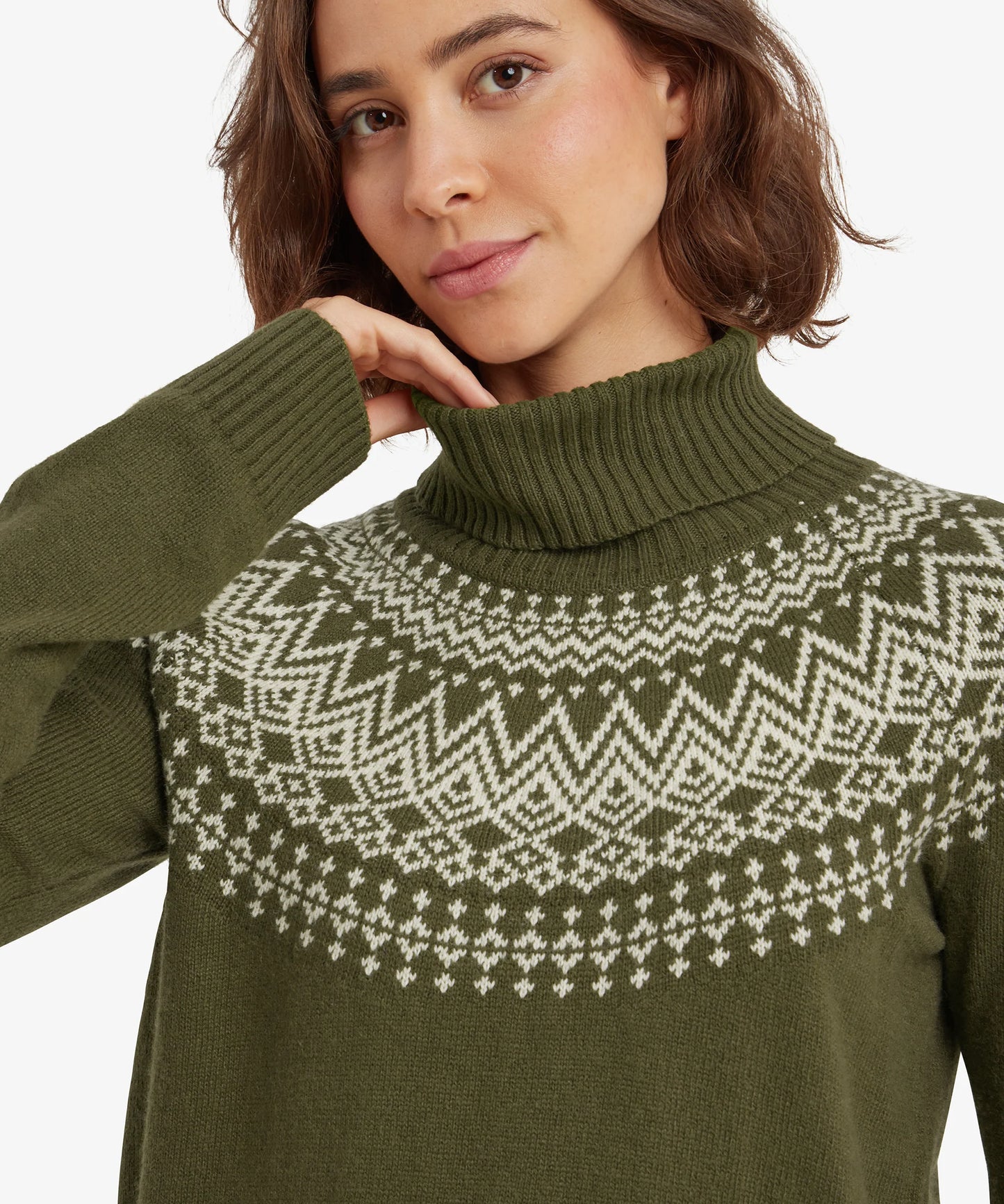 Sherpa - Camkilo Roll Neck Sweater - Evergreen