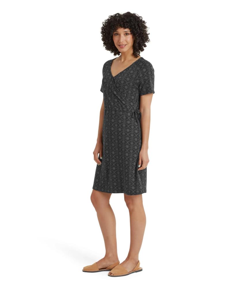 Sherpa - Neha Faux Wrap Dress - Black Sublime