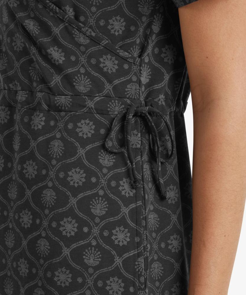 Sherpa - Neha Faux Wrap Dress - Black Sublime