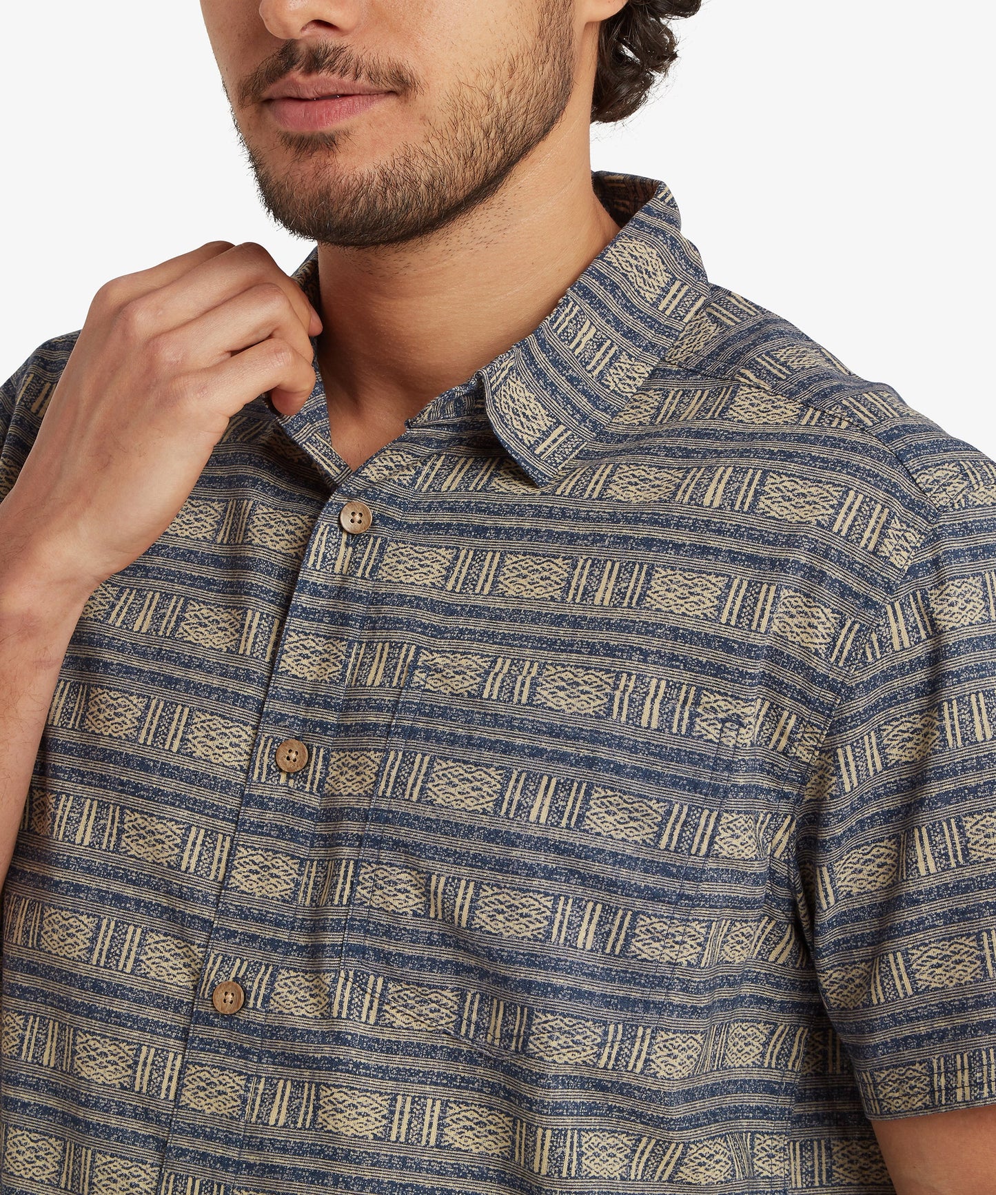 Sherpa - Khumbu Weave Short Sleeve Shirt - Rathee Blue