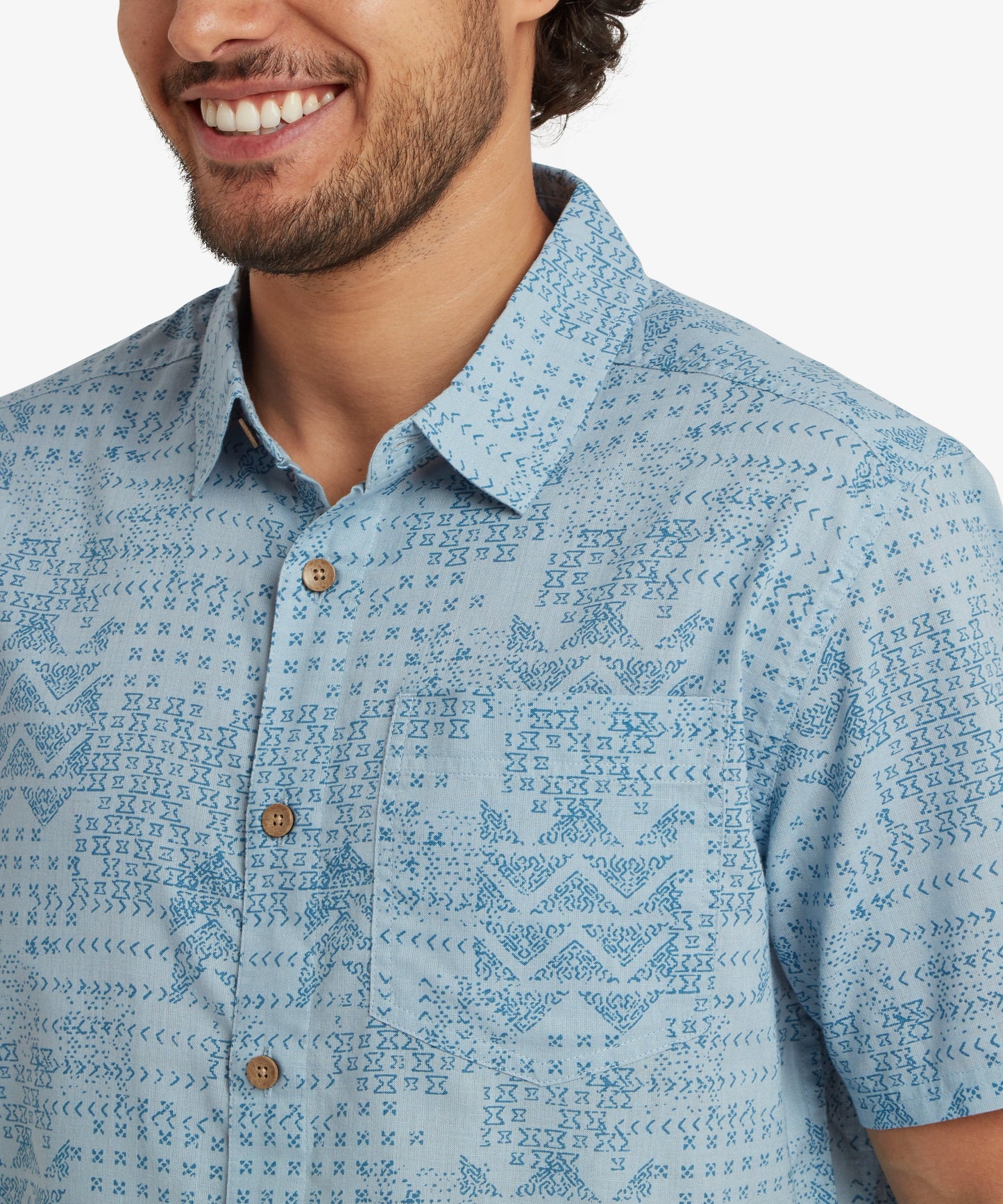 Sherpa - Puja Short Sleeve Shirt - Dark Sky