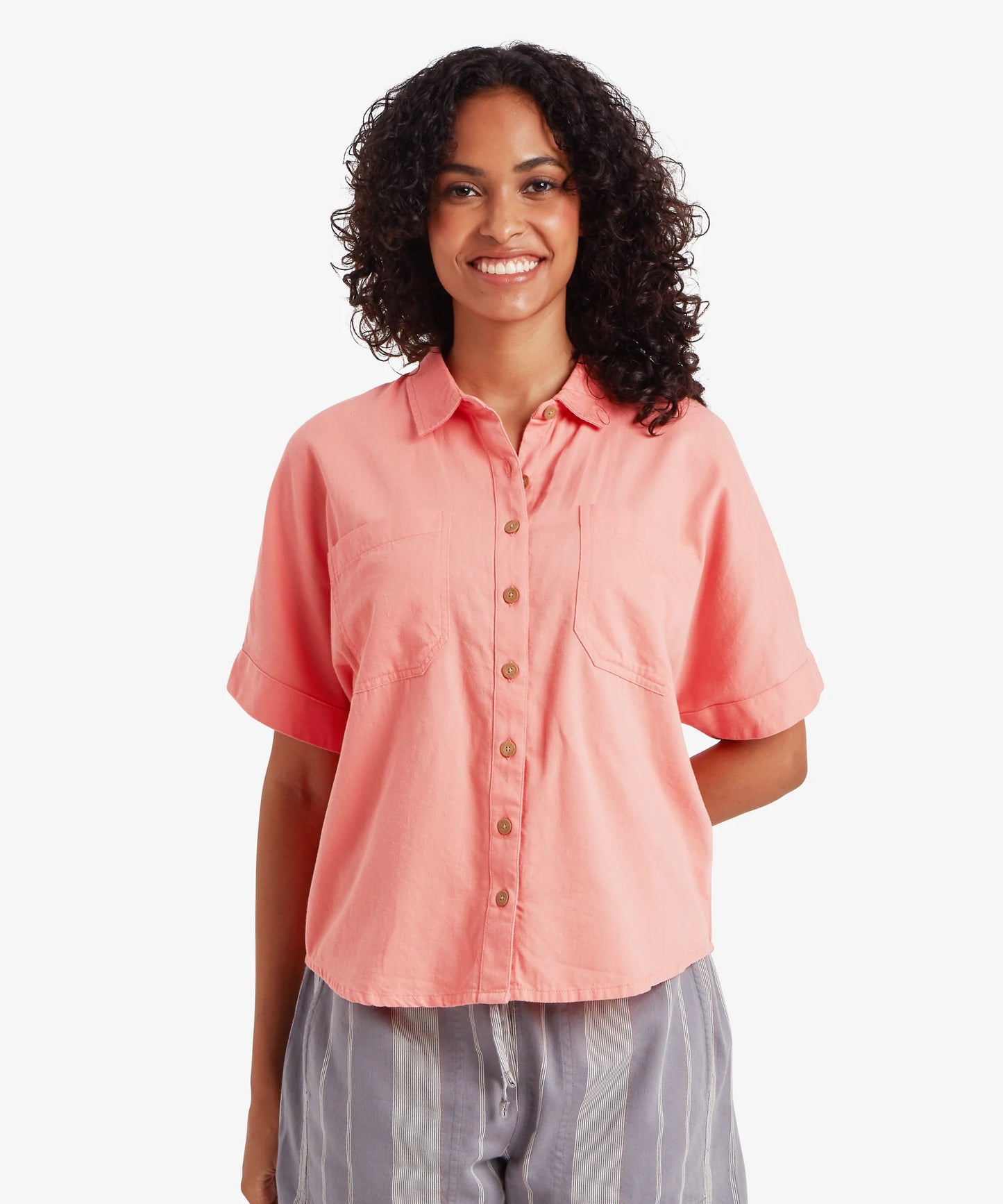 Sherpa - Palmo Ss Shirt - Rose Gold