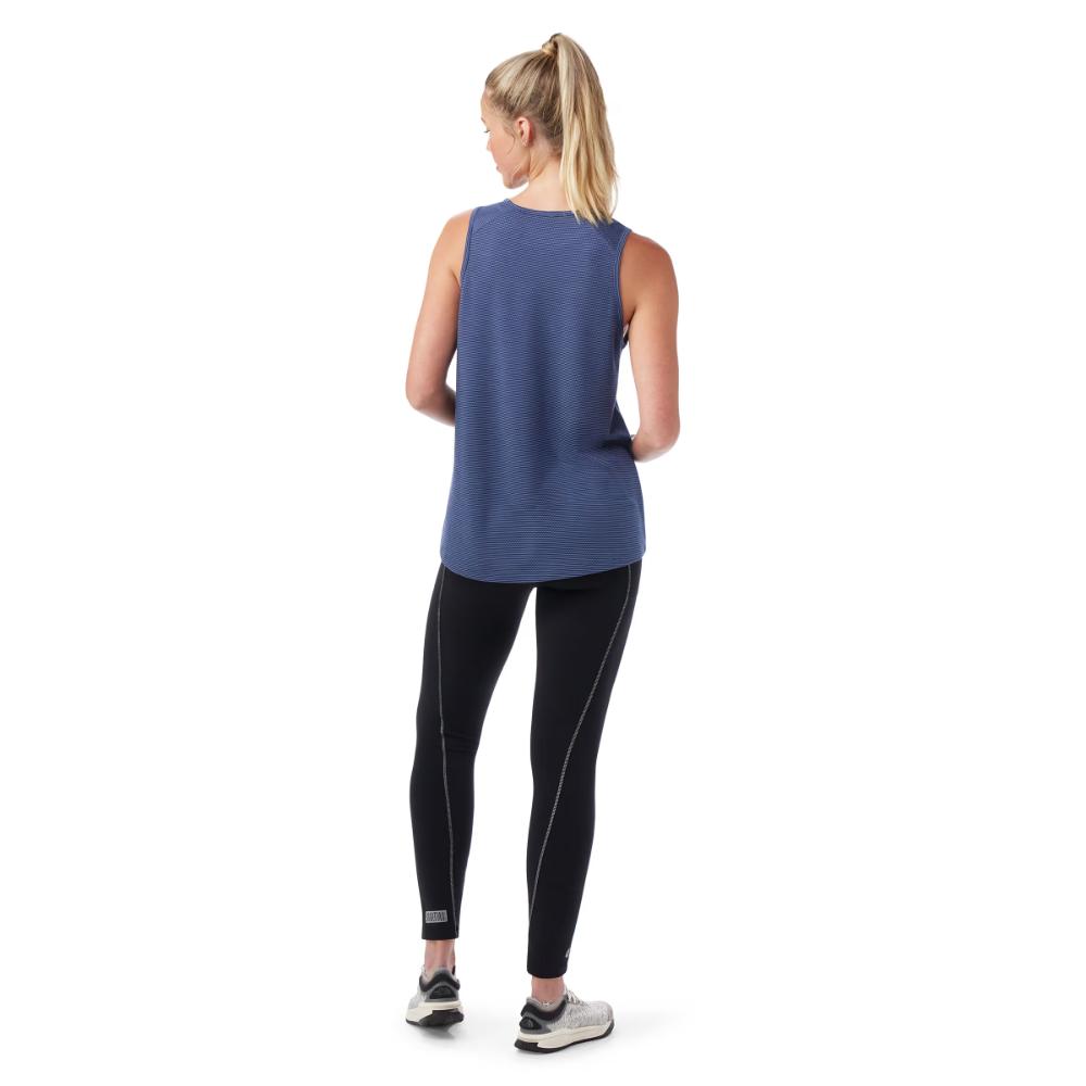 Smartwool - Active Mesh High Neck Tank - Women's - Nightfall Blue-Deep Navy
