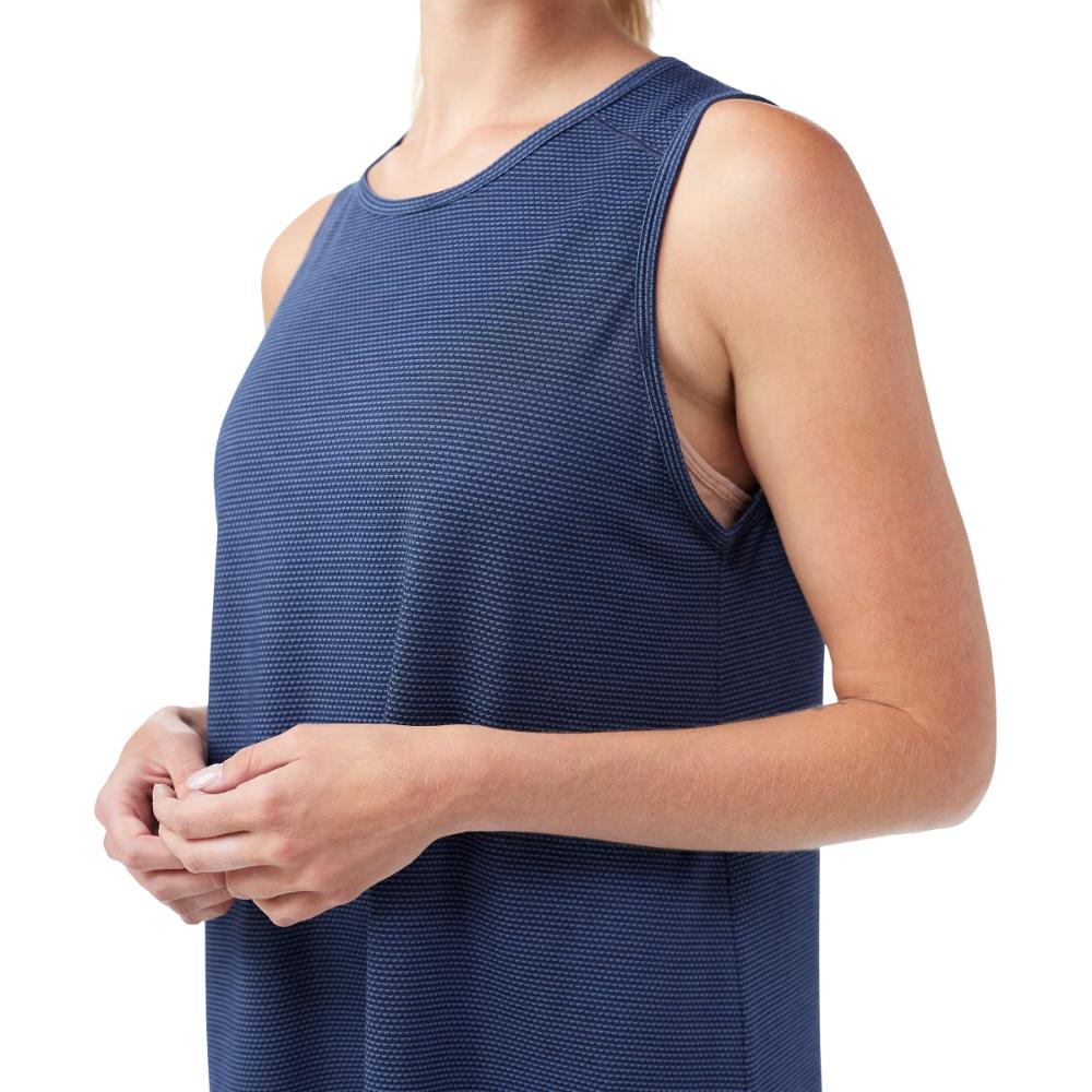 Smartwool - Active Mesh High Neck Tank - Women's - Nightfall Blue-Deep Navy