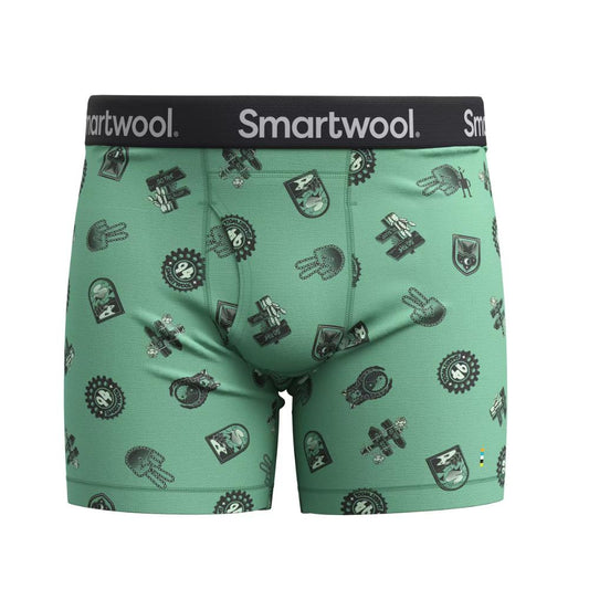 Smartwool - Merino Print Boxer Brief Boxed - Men's - Zen Green Trail Ride