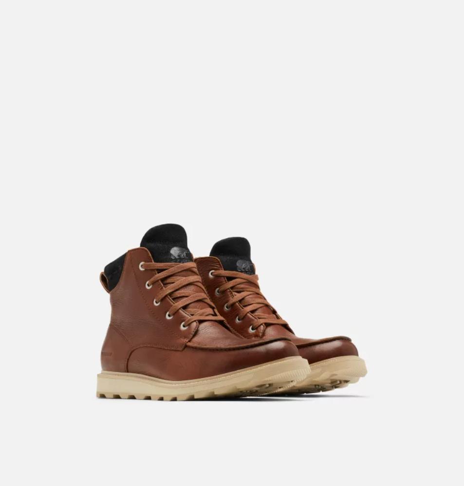 sorel men's madson ii moc toe waterproof boot tobacco (Men) supple waterproof leather Sorel Men's Madson Trade II