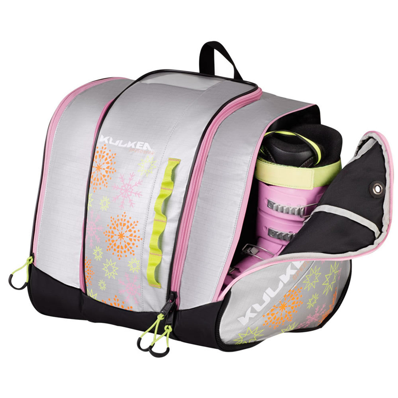 Kulkea - Speed Star Jr Boot Bag - Silver Pink Lime Tangerine