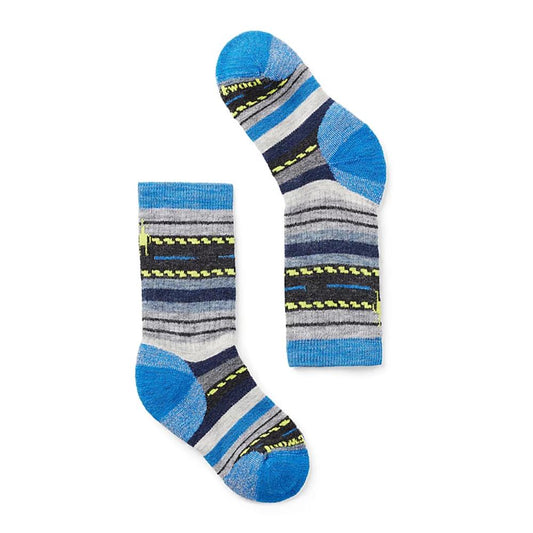 Smartwool - Hike Full Cushion Margarita Crew Socks - Kids; - Laguna Blue