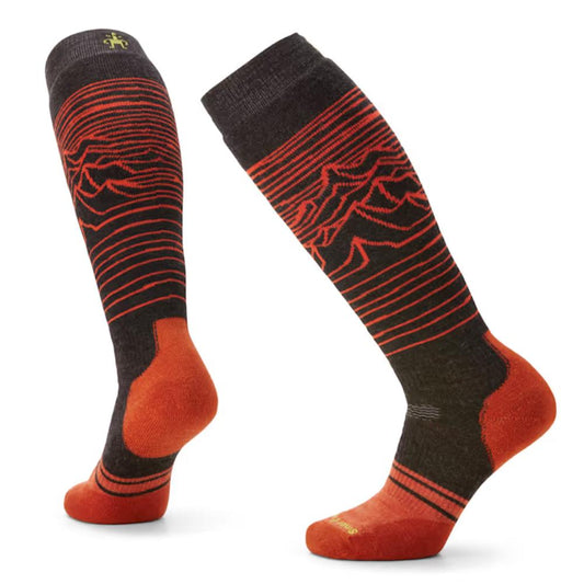 Smartwool - Snowboard Iguchi Pattern Over The Calf Socks - Men's - Charcoal