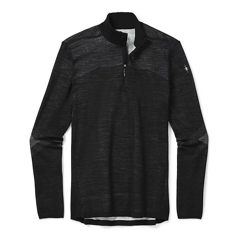 Smartwool - Mens Intraknit Thermal Merino Base Layer 1/4 Zip - Black/White