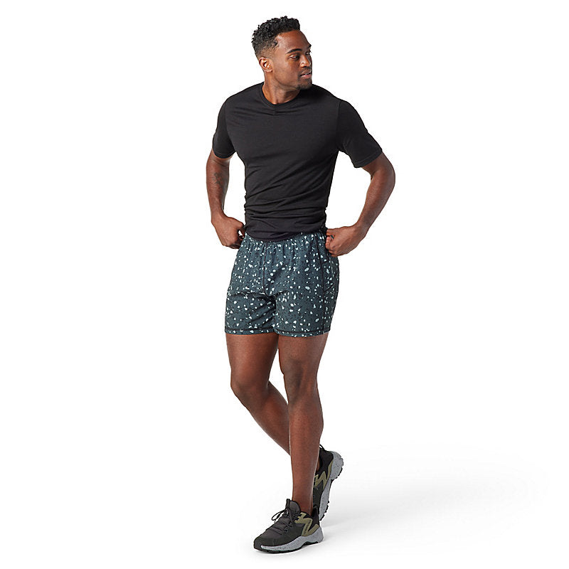 Smartwool - Mens Merino Sport Lined Short - Black Composite Print