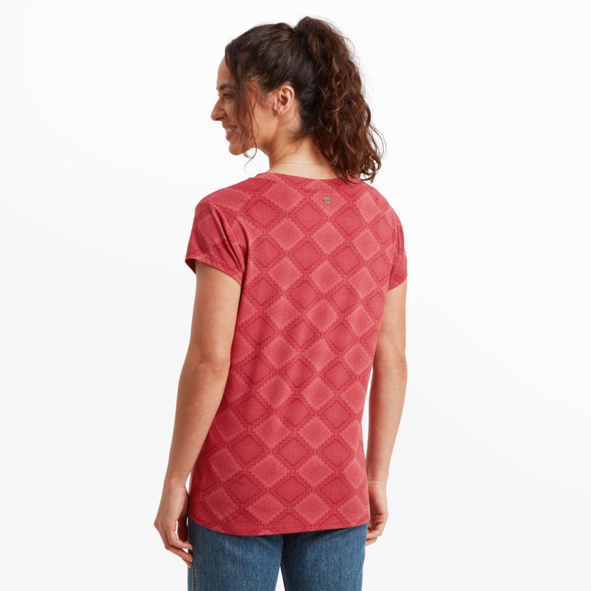 Sherpa - Neha V-Neck Tee - Seaport Blue Sublime