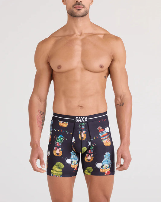 Saxx - Volt Breathable Mesh Boxer Brief - Deck The Pineapples Black