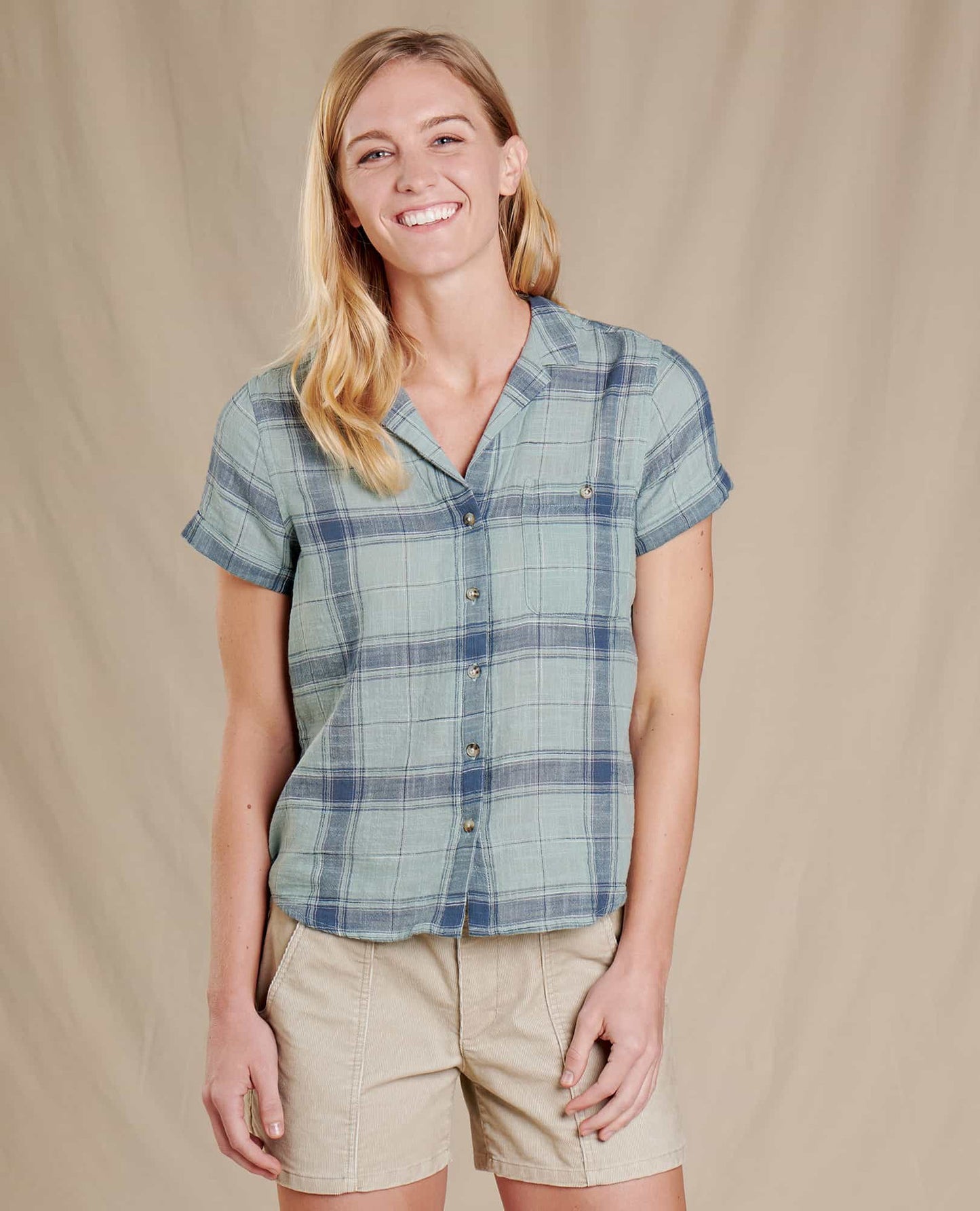 Toad and Co - Camp Cove Short Sleeve Shirt - Umber Plaid