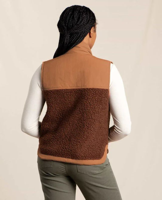 Toad and Co - Sespe Sherpa Vest - Women's - Light Ash Plaid