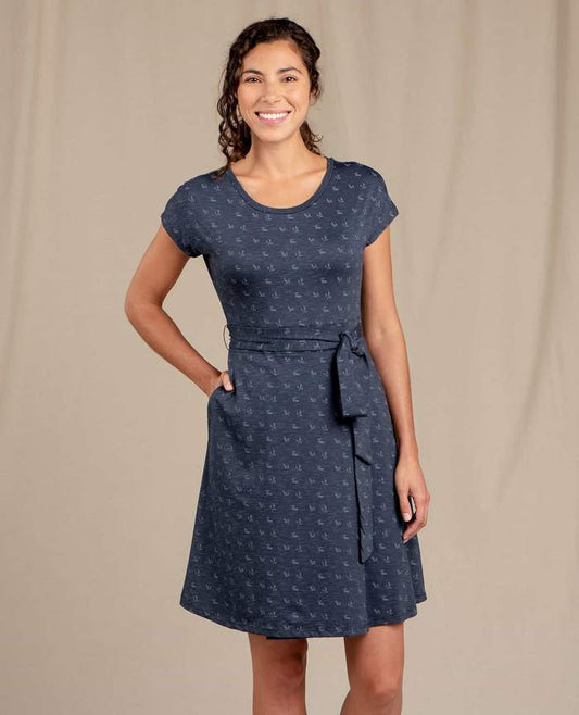 Toad and Co - Cue Wrap Short Sleeve Dress - Women's - Black