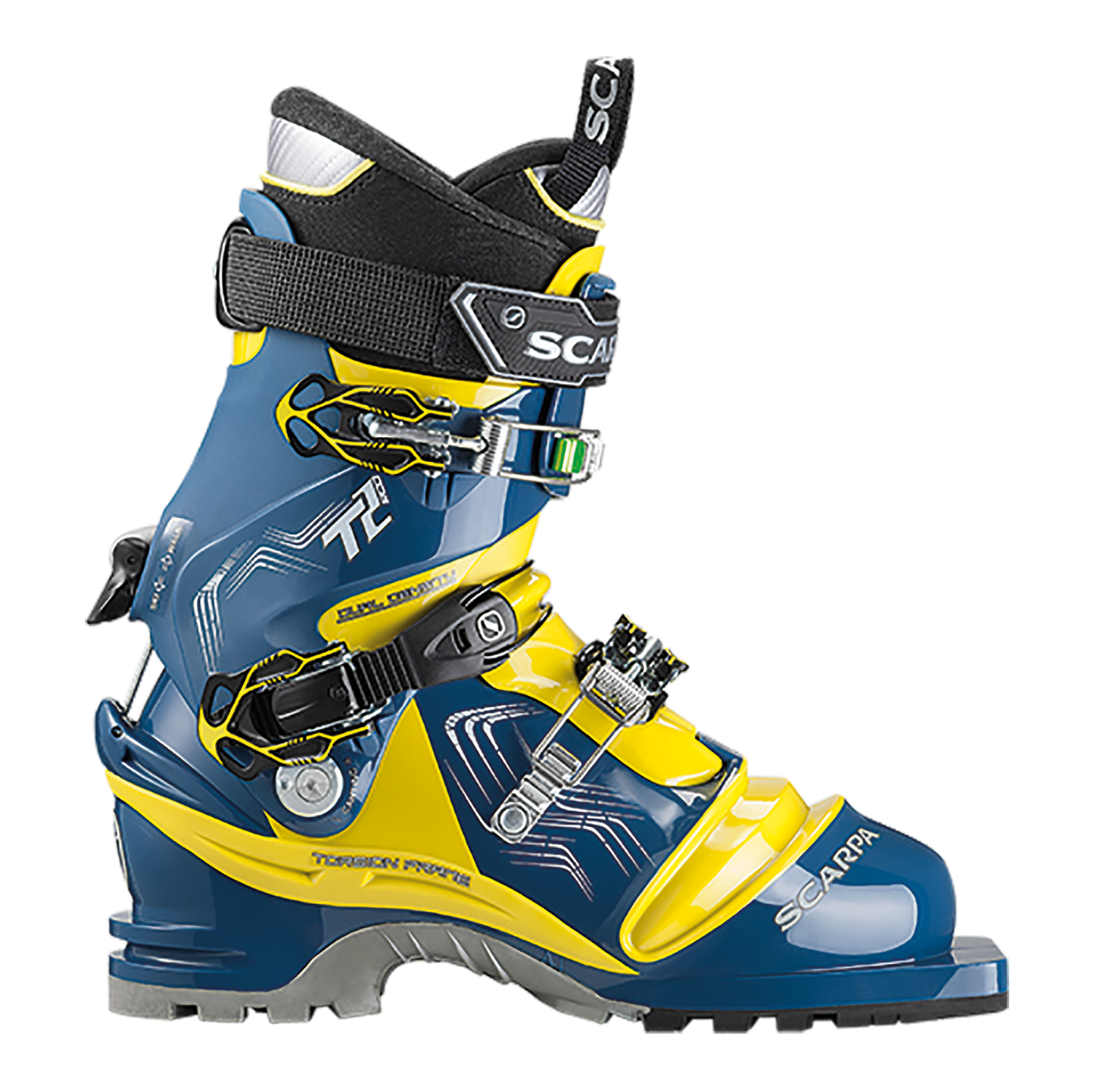 Scarpa - T2 Eco Telemark Boot - True Blue Acid Green