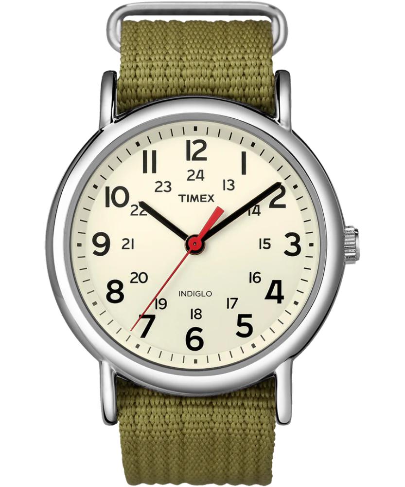 Timex - Weekender 38mm Fabric Strap Watch - Green