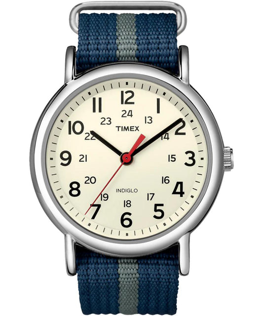 Timex - Weekender 38mm Fabric Strap Watch - Black