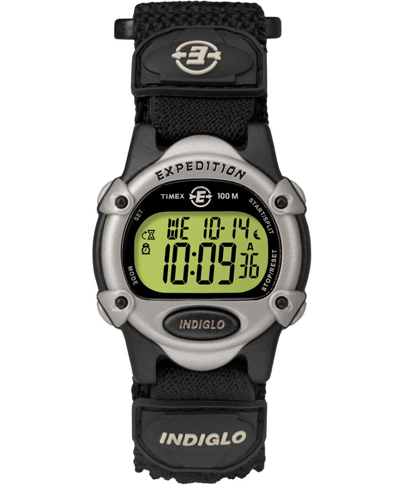 Timex - Expedition Chrono-Alarm-Timer 34mm Fabric Strap Watch - Black