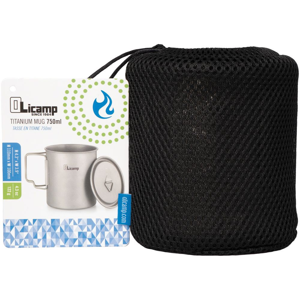 Olicamp - Space Saver Mug with Lid - Titanium