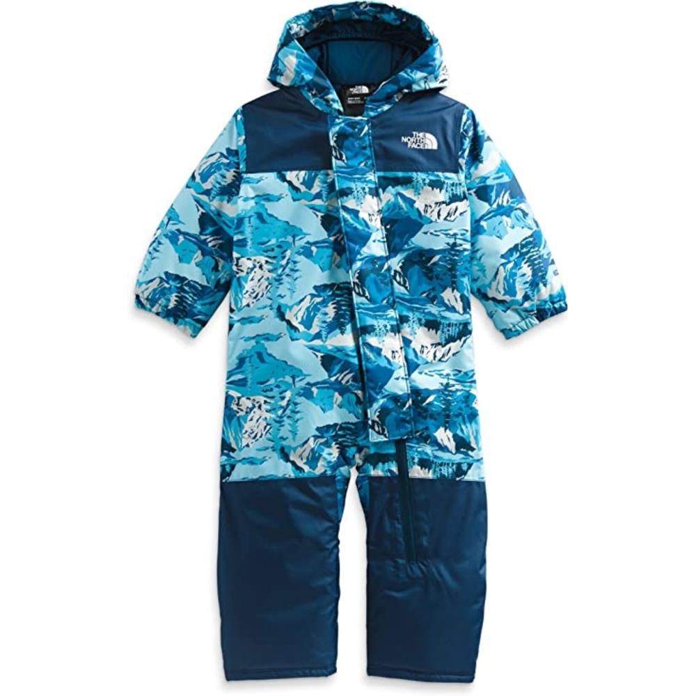 The North Face - Baby Freedom Insulated Snow Suit - Acoustic Blue Snow Peak Mountains Print