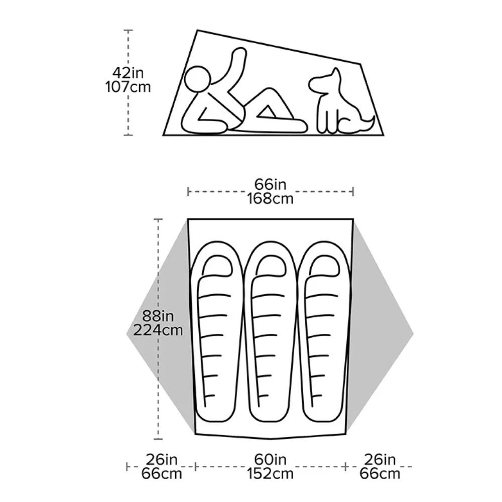 Big Agnes - Tiger Wall UL3 - Mercury Evening Primrose
