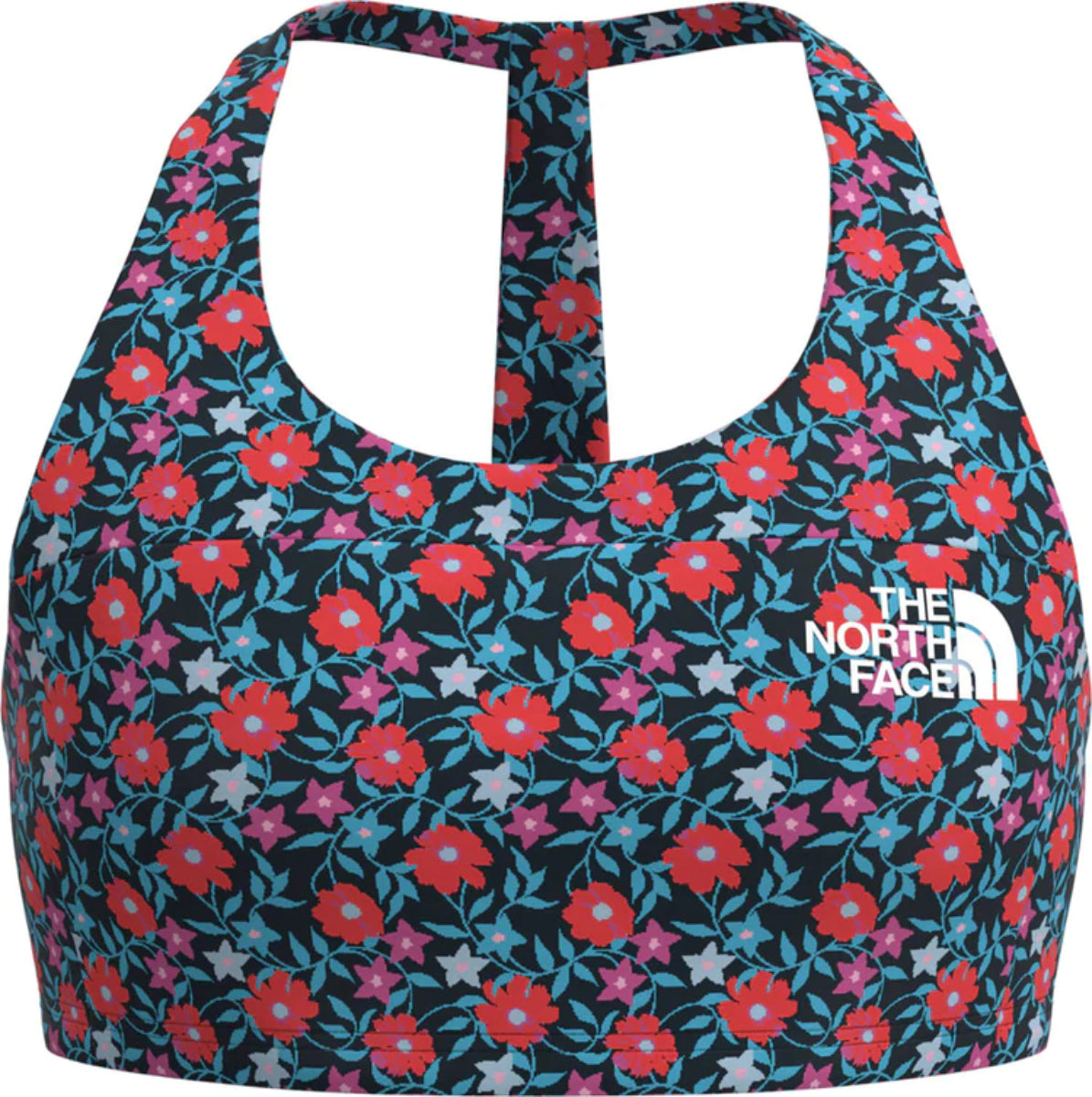 The North Face - Printed Never Stop Bralette - Girls' - TNF Black Retro Poppy Print