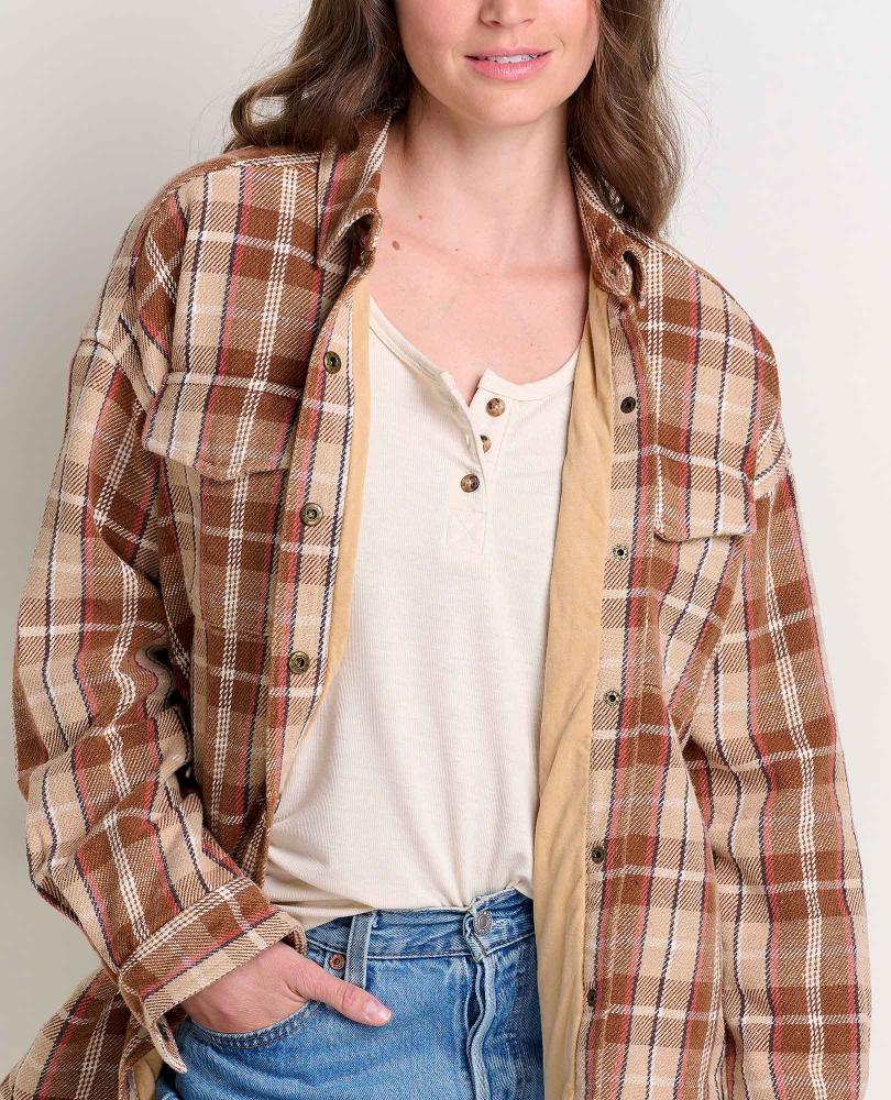 Toad and Co - Conifer Shirt Jacket - Women's - Chai Plaid