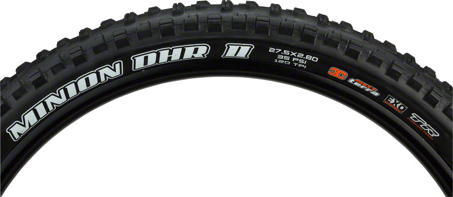 Maxxis - Minion DHR II Tire Tubeless Folding 3C MaxxTerra EXO Wide Trail - Black
