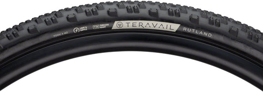 Teravail - Rutland Tire - 700 x 42, Tubeless, Folding, Black, Durable - Black