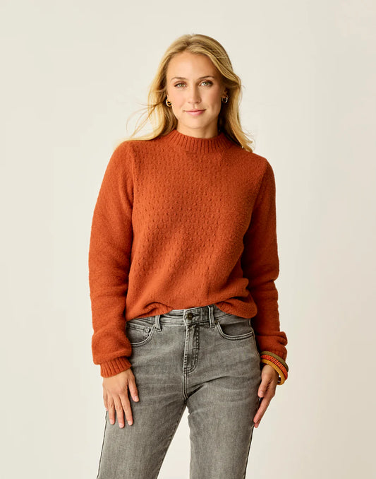 Carve Designs - Monroe Stitched Sweater - Copper