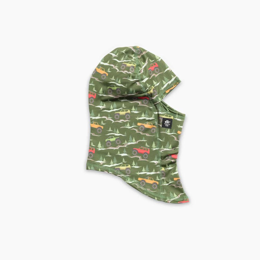 Turtle Fur - Kids ComfortShell MaxClava Print - Purple Picnic