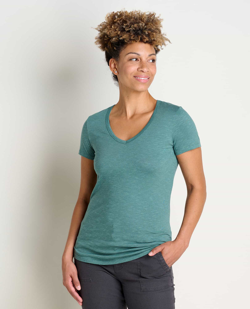 Toad and Co - Marley Short Sleeve V-Neck Tee - Iron