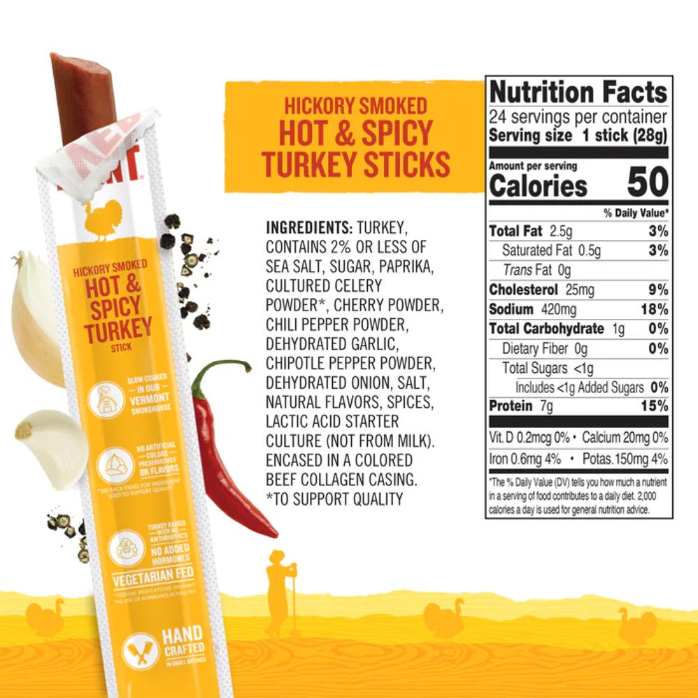 VT Smoke and Cure - Hot and Spicy Turkey Stick