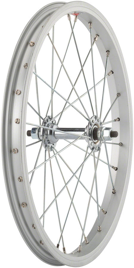 Sta-Tru - Single Wall Front Wheel - 16", 5/16" x 100mm, Rim Brake, Silver, Clincher