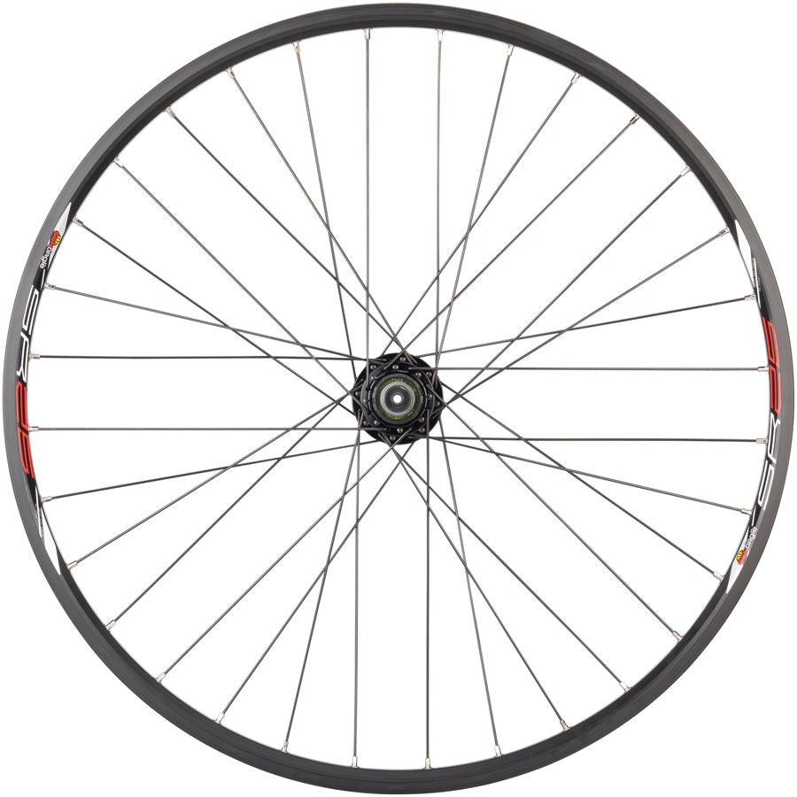 Quality Wheels - Value Double Wall Series Disc Rear Wheel - 26", QR x 135mm, 6-Bolt, HG 10, Black, Clincher