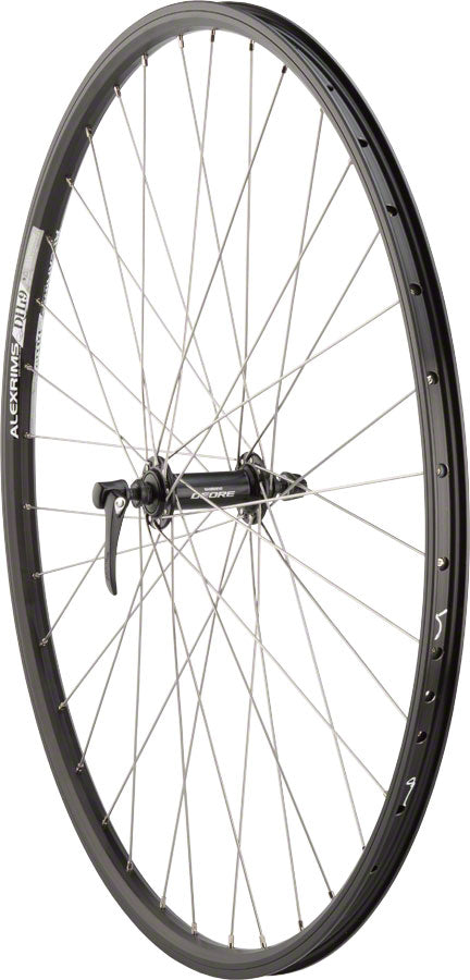 Quality Wheels - Deore/DH19 Front Wheel - 700, QR x 100mm, Rim Brake, Black, Clincher, 36H