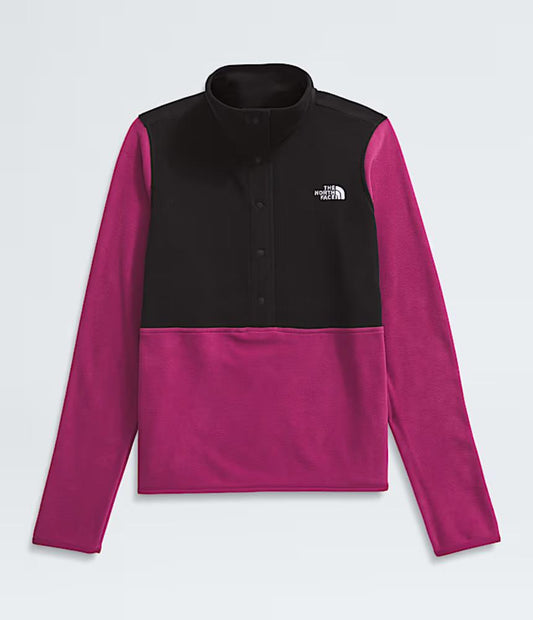 The North Face - Glacier Fleece 1/2 Snap - Women's - Cyber Berry-TNF