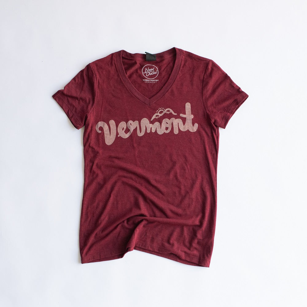 New Duds - Vermont Script Women's Tee - Red